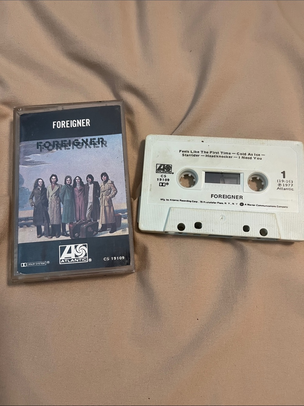 Foreigner Vintage White Audio Cassette Tape -